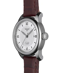 Tissot Women's Swiss Automatic Le Locle Brown Leather Strap Watch 29mm