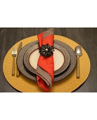 Vibhsa Black Pearl Flower Napkin Ring