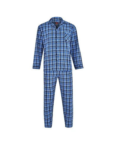 Hanes Men's Big and Tall Cvc Broadcloth Pajama Set