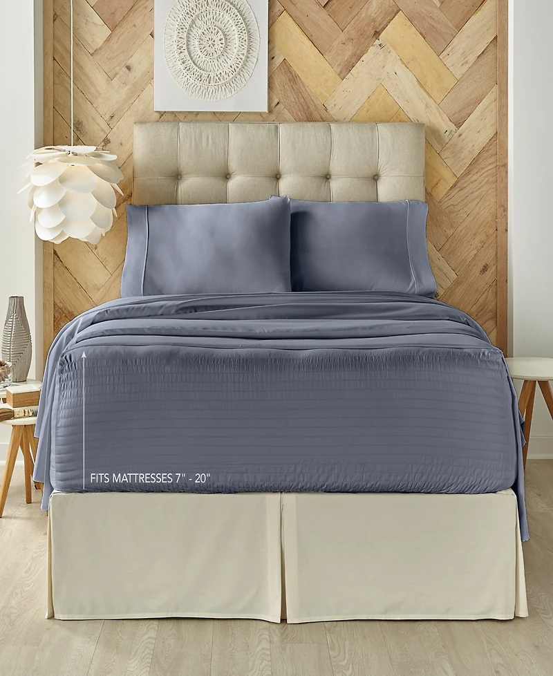 J Queen New York Royal Fit 300 Thread Count 100% Cotton -Pc. Sheet