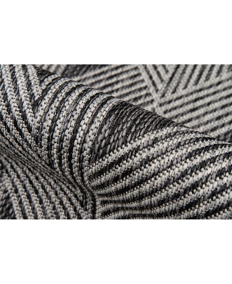 Novogratz Villa Vi-06 Charcoal 5'3" x 7'6" Outdoor Area Rug