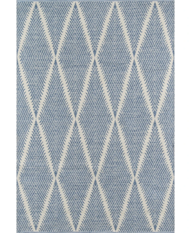 Erin Gates River Riv-1 Machine-Washable Beacon Denim 5' x 7'6" Area Rug