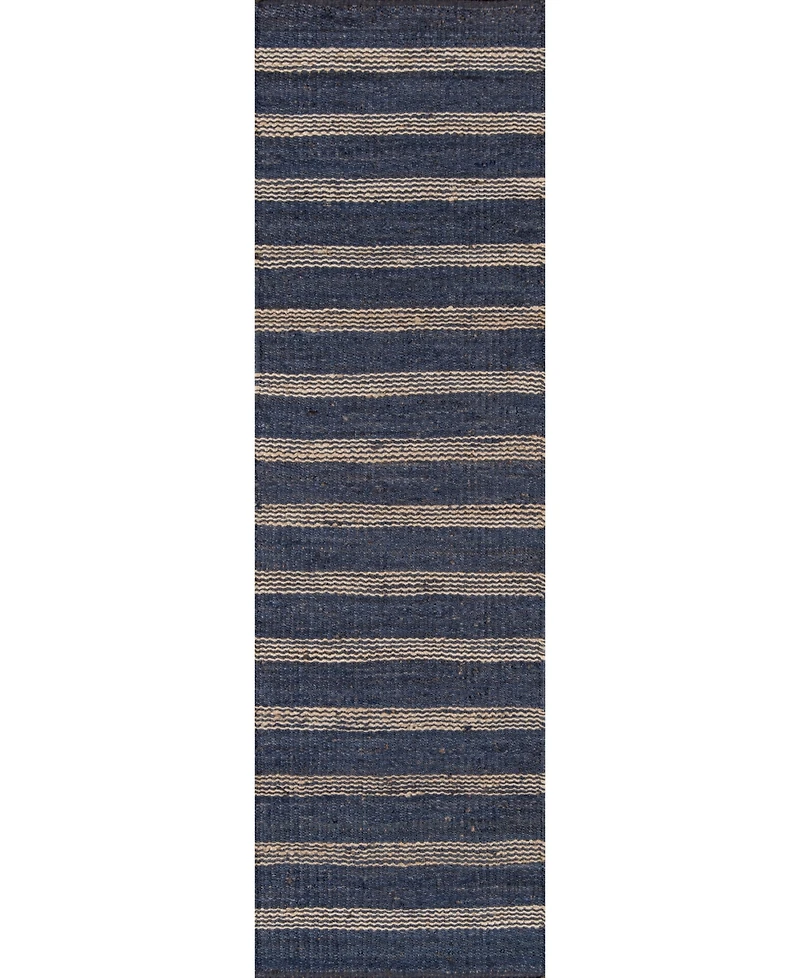 Novogratz Montauk Mtk-1 Navy 2'3" x 8' Runner Area Rug