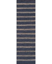 Novogratz Montauk Mtk-1 Navy 2'3" x 8' Runner Area Rug