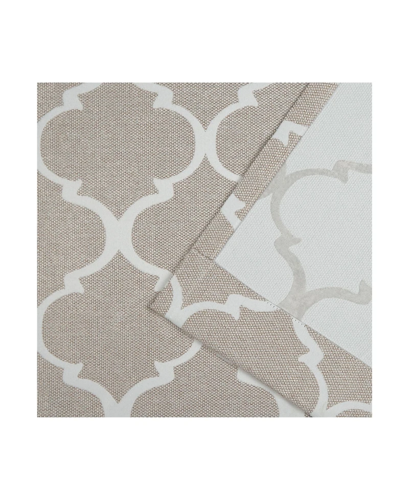 Nicole Miller Treillage Woven Blackout Hidden Tab Top 52" X 84" Curtain Panel Pair
