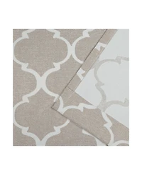 Nicole Miller Treillage Woven Blackout Hidden Tab Top 52" X 84" Curtain Panel Pair