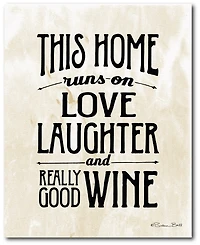 Courtside Market Love, Laughter and Wine 16" x 20" Gallery-Wrapped Canvas Wall Art