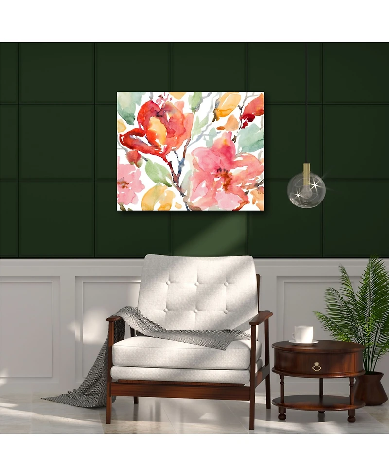 Courtside Market Watercolor Flowers 20" x 24" Gallery-Wrapped Canvas Wall Art