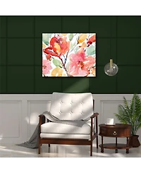 Courtside Market Watercolor Flowers 20" x 24" Gallery-Wrapped Canvas Wall Art
