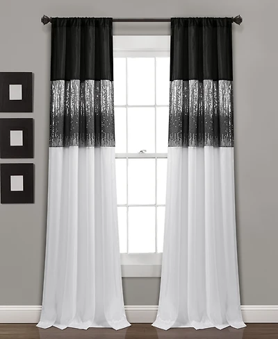 Night Sky Sequin 84"x42" Single Window Panel