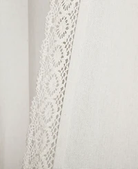 Rosalie 54" x 120" Lace Trim Curtain Set