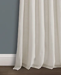 Lush Decor Burlap Knotted Tab Top Window Curtain Panels