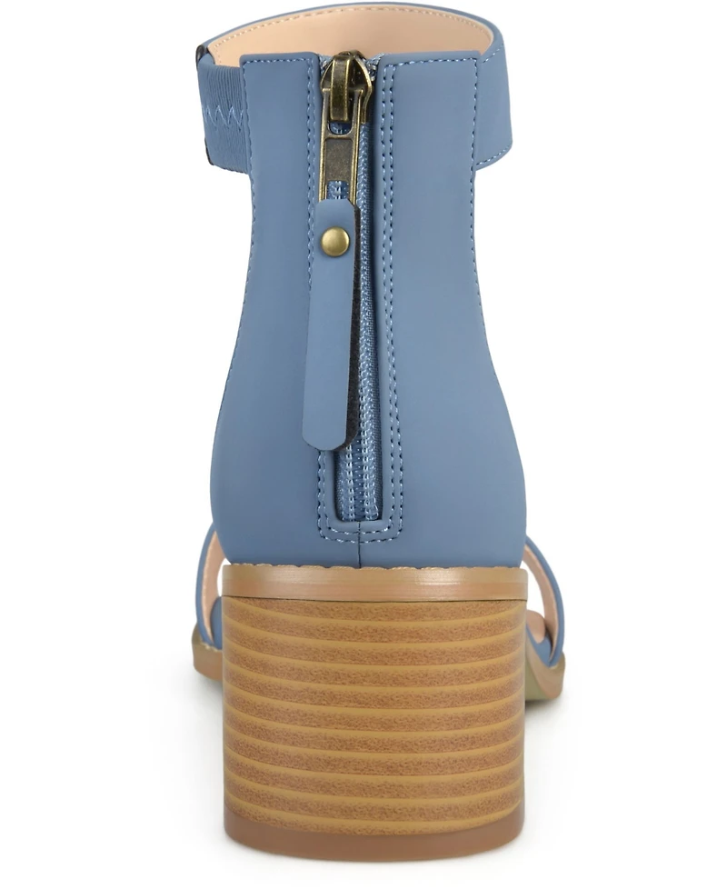 Journee Collection Women's Percy Block Heel Sandals