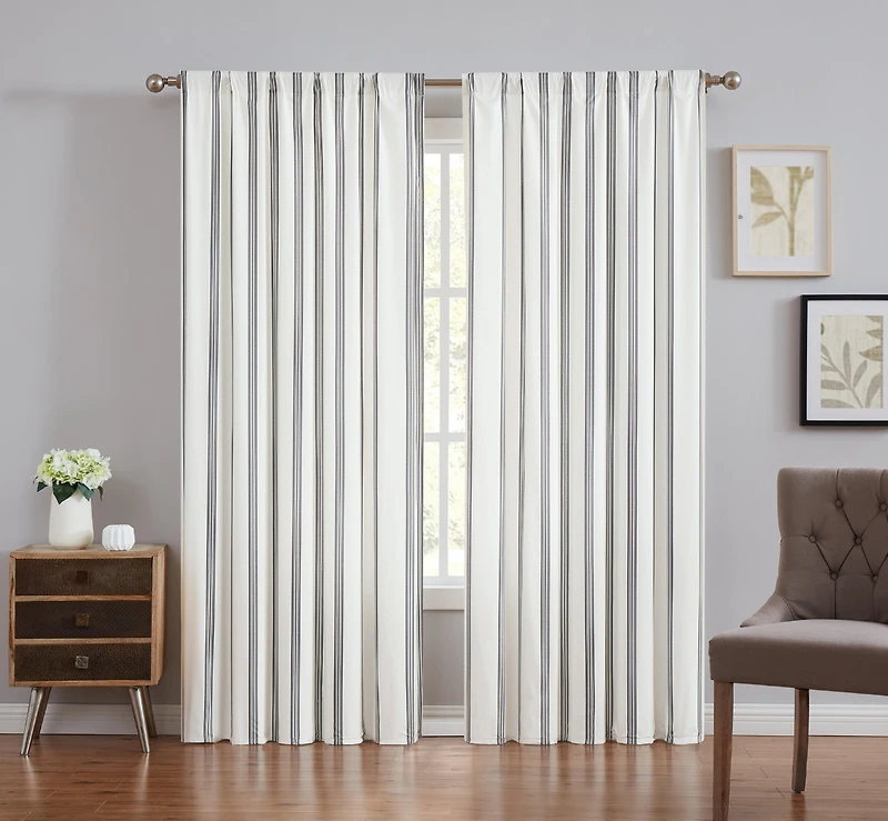 Truly Soft Millenial Stripe 2 Piece Window Curtain