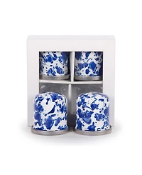 Golden Rabbit Swirl Enamelware Collection Salt and Pepper Shakers, Set of 2