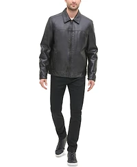 Tommy Hilfiger Men's Faux Leather Laydown Collar Jacket