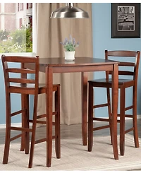 3-Piece Inglewood High/Pub Dining Table with Ladder Back Stool
