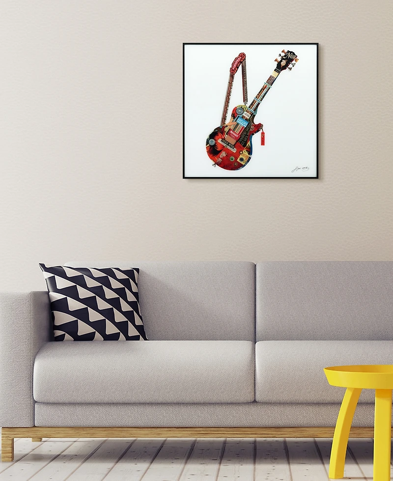 Empire Art Direct Reverse Printed Art Glass and Anodized Aluminum Frame Wall Art