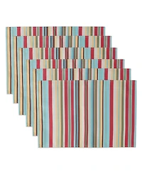 Summer Stripe Polyester Placemat, Set of 6