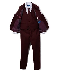 Perry Ellis Toddler Boy's 5-Piece Shirt, Tie, Jacket, Vest and Pants Solid Suit Set