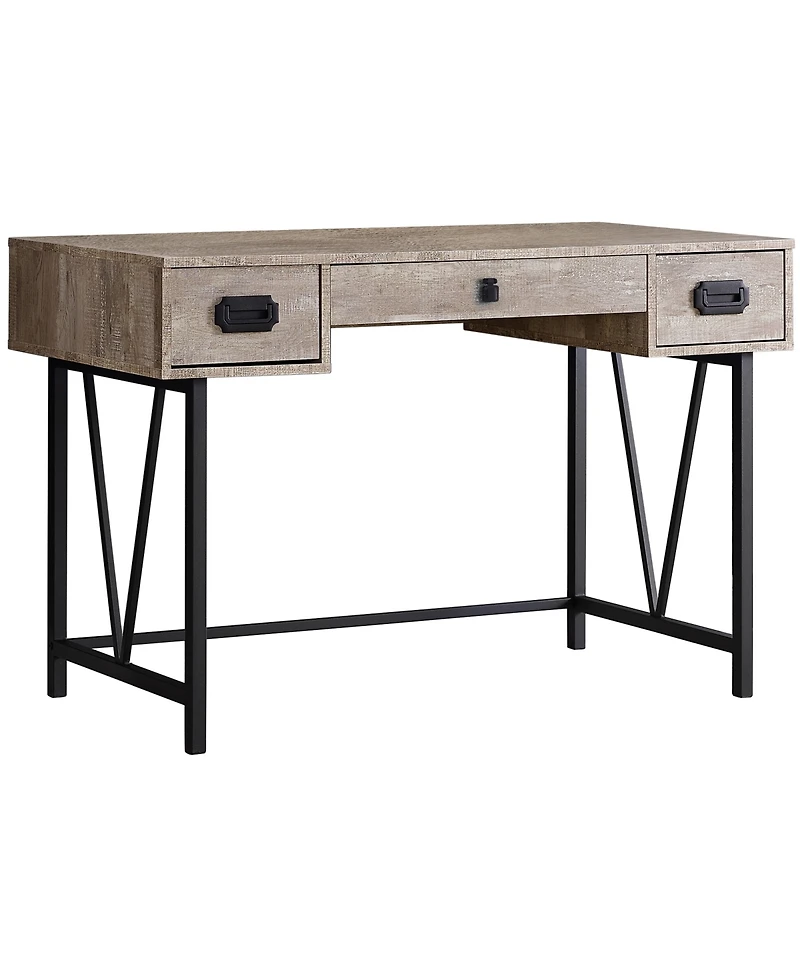 Monarch Specialties Wood Grain 48"L Computer Desk in Taupe