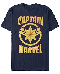 Marvel Men's Captain Retro Emblem Short Sleeve T-Shirt