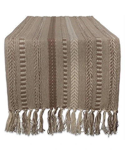 Design Imports Braided Stripe Table Runner 15" x 72"