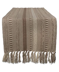 Design Imports Braided Stripe Table Runner 15" x 72"