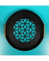 Kate and Laurel Caspen Round Decorative Tray - 15.5" x