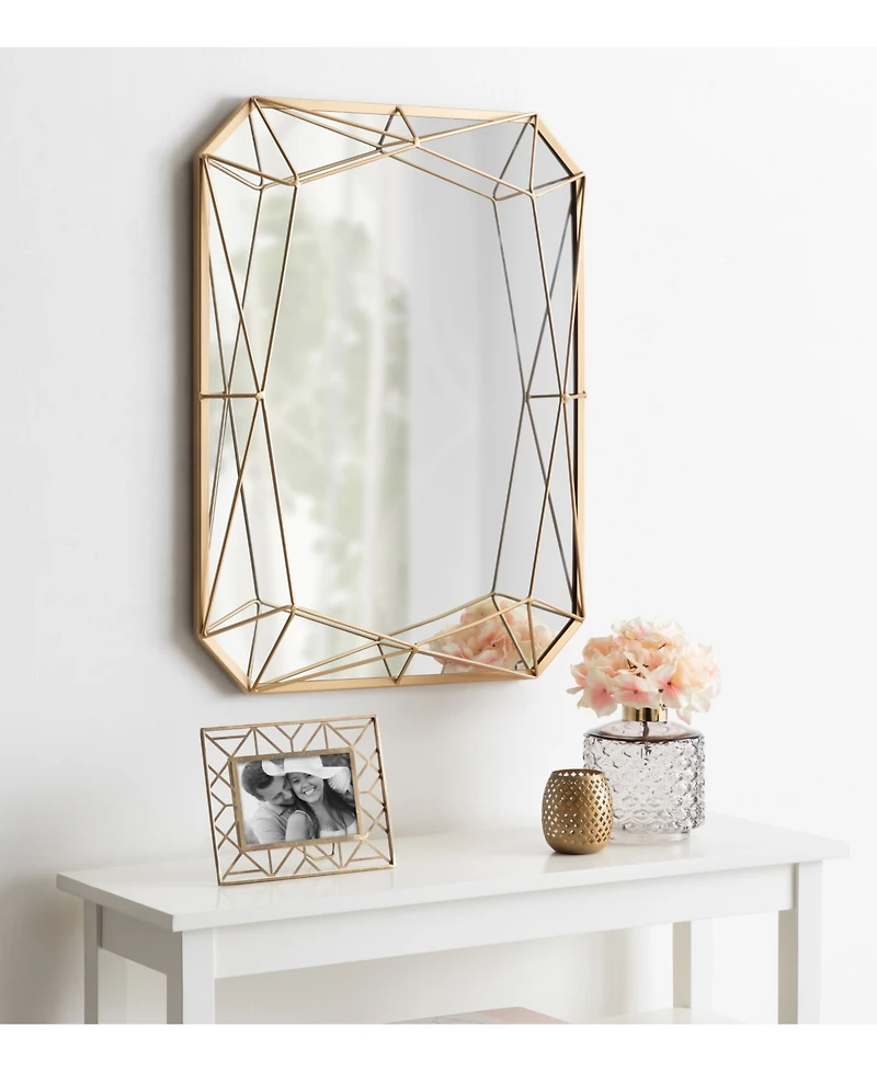 Closeout! Kate and Laurel Keyleigh Rectangle Metal Accent Wall Mirror - 22" x 28"