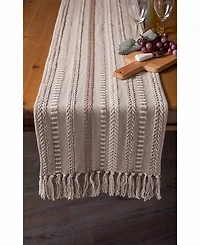 Design Imports Braided Stripe Table Runner 15" x 72"