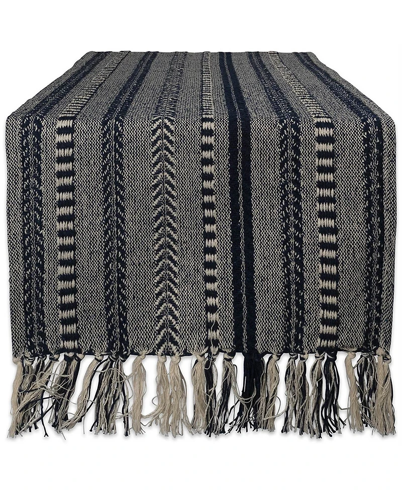 Design Imports Braided Stripe Table Runner 15" x 108"