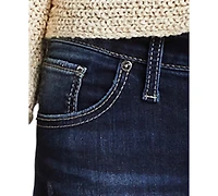 Silver Jeans Co. Women's Boyfriend Mid Rise Slim Leg