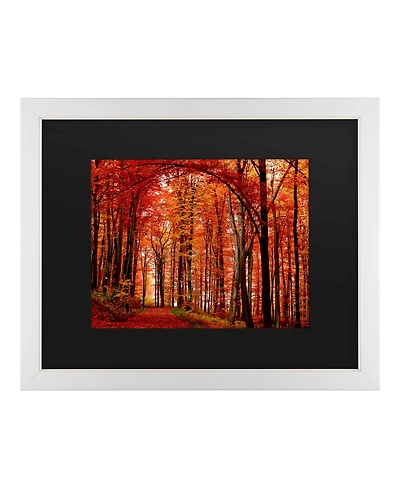 Philippe Sainte-Laudy The Red Way Matted Framed Art - 20" x 25"