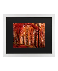 Philippe Sainte-Laudy The Red Way Matted Framed Art - 20" x 25"