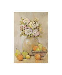 Tim Otoole Still Life Study Flowers and Fruit Ii Canvas Art - 37" x 49"
