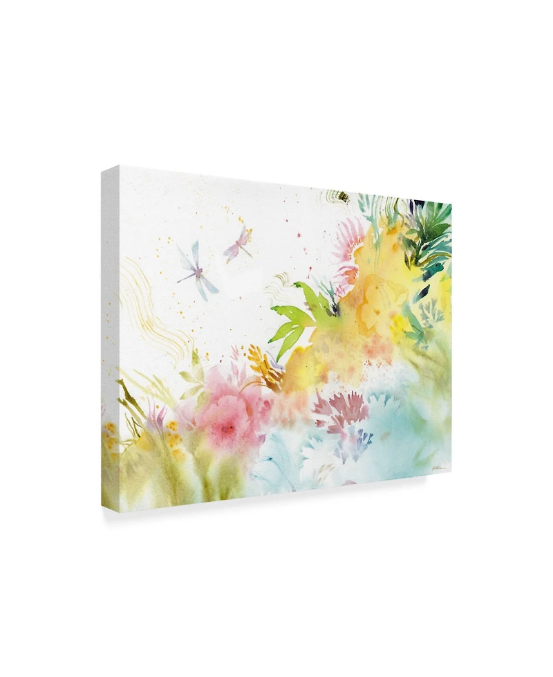 Sheila Golden Dragonfly Harmony Canvas Art - 15" x 20"