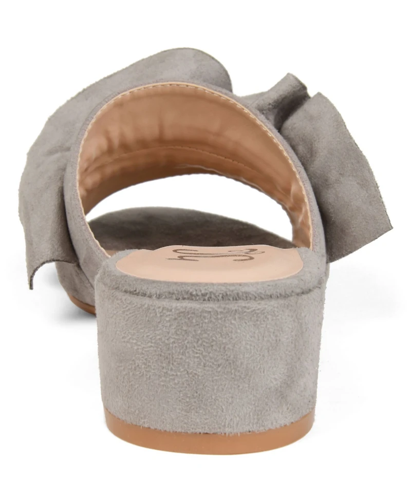 Journee Collection Women's Sabica Ruffle Slip On Dress Sandals