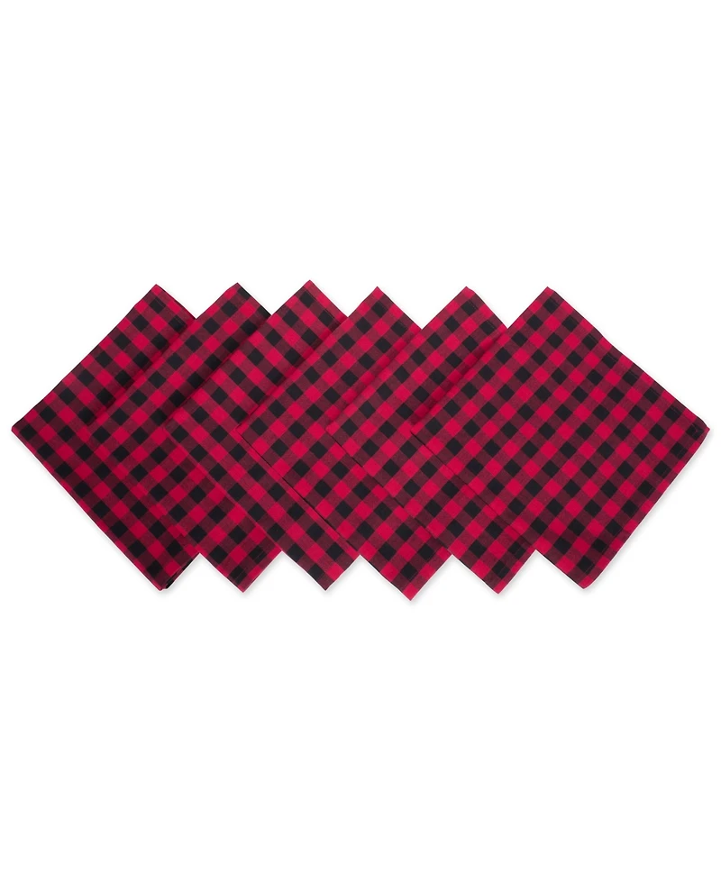 Design Imports Logger Check Napkin, Set of 6