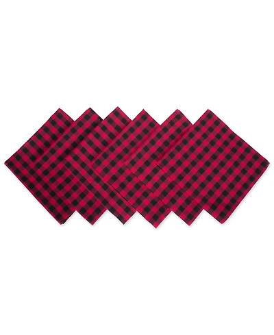 Design Imports Logger Check Napkin, Set of 6