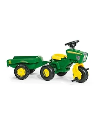 Rolly Toys John Deere 3 Wheel Trike Pedal Tractor with Removable Hauling Trailer
