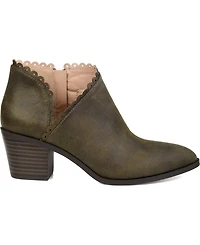 Journee Collection Women's Tessa Scalloped Block Heel Booties