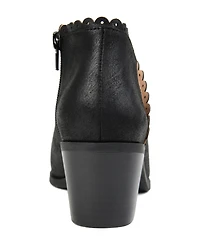 Journee Collection Women's Tessa Scalloped Block Heel Booties