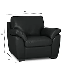 Lothan 41" Leather Chair, Created for Macy's