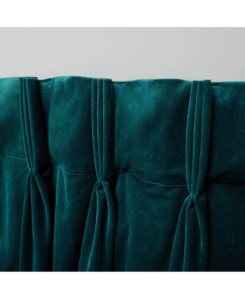 Exclusive Home Curtains Velvet Heavyweight Pinch Pleat Curtain Panel Pair, 27" x 108"