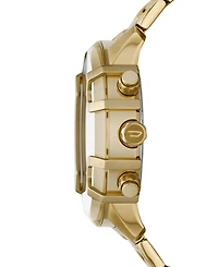 Diesel Men's Chronograph Griffed Gold-Tone Stainless Steel Bracelet Watch 48mm
