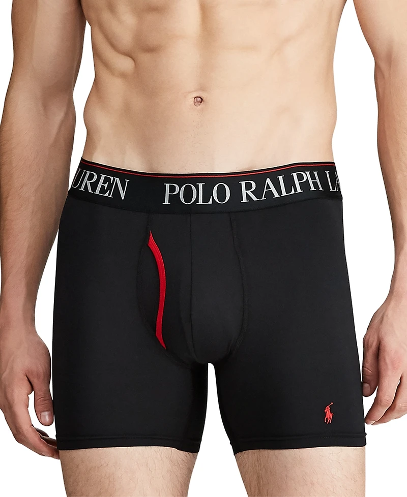 Polo Ralph Lauren Men's 3-Pack 4-d Flex Cool Microfiber Boxer Briefs