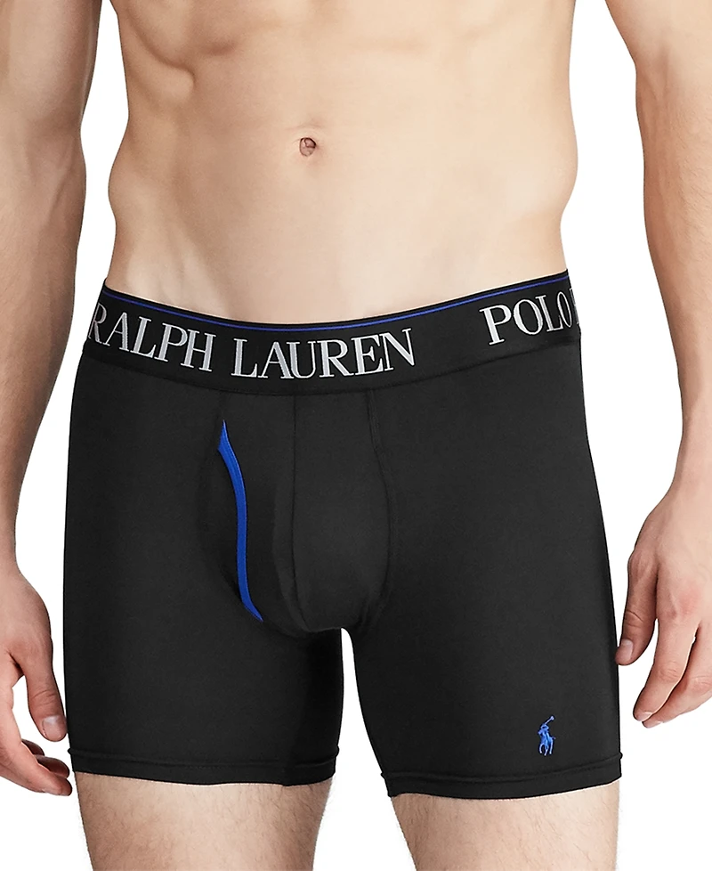 Polo Ralph Lauren Men's 3-Pack 4-d Flex Cool Microfiber Boxer Briefs