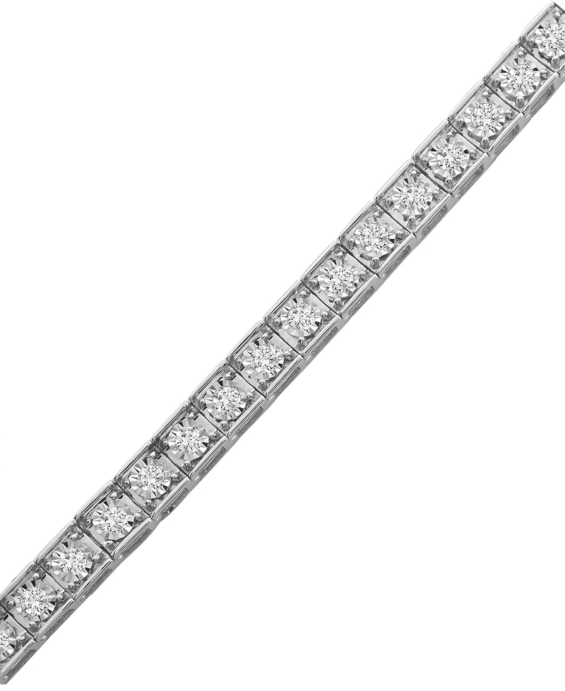 Diamond Miracle Plate Tennis Bracelet (1 ct. t.w.) 10k Gold or White