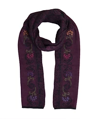 Simply Natural Women's Embroidered Alpaca-Wool Anastasia Scarf